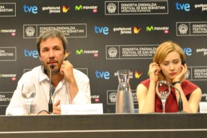 Denis Villeneuve i Sarah Gadon al Festival de San Sebastián 2013